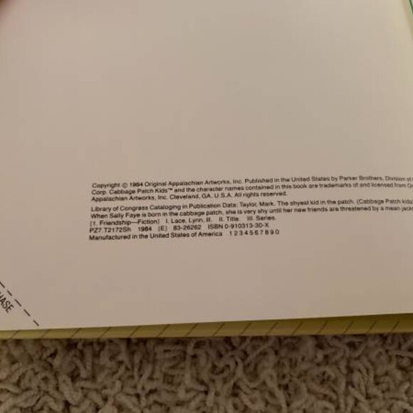 Vintage 1984 Cabbage Patch Kids "The Shyest Kid in the Patch" Book Parker Bros - Picture 4 of 4